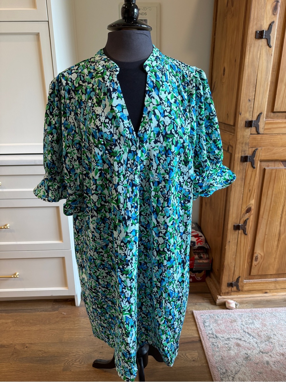 Women's Green & Blue Floral Summer Dress - Amazon